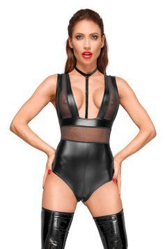 Боді з мокрим ефектом Noir Handmade F183 Powerwetlook body, M SX0054 фото