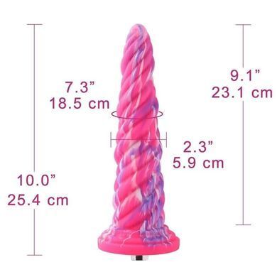 Фалоімітатор для секс-машин Hismith Awl Shape Silicone Dildo Monster Series, кріплення KlicLok SO9965 фото