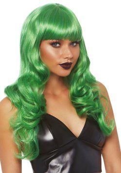 Хвиляста перука Leg Avenue Misfit Long Wavy Wig Green, довга, реалістичний вигляд, 61 см SO8009 фото