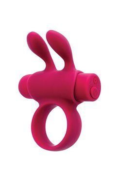 Ерекційне віброкільце S Pleasures Premium Rabbit Ring, рожеве, зі знімною віброкулею та вушками SX1609 фото